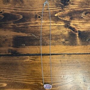 Kendra Scott Elisa silver pendant amethyst necklace